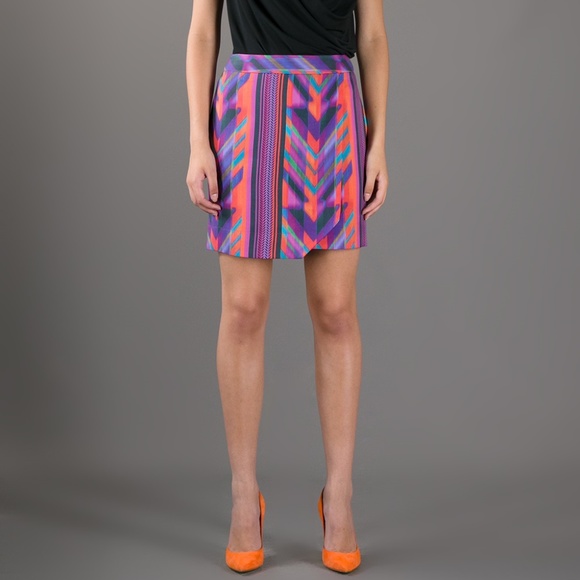 Lala Berlin mini skirt purple Ethno Bright Caladan Sz. XS Boho Twill Tribal - Picture 4 of 12